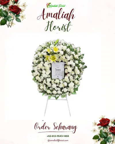 Krans Bunga Duka Cita di Cakranegara Selatan Baru